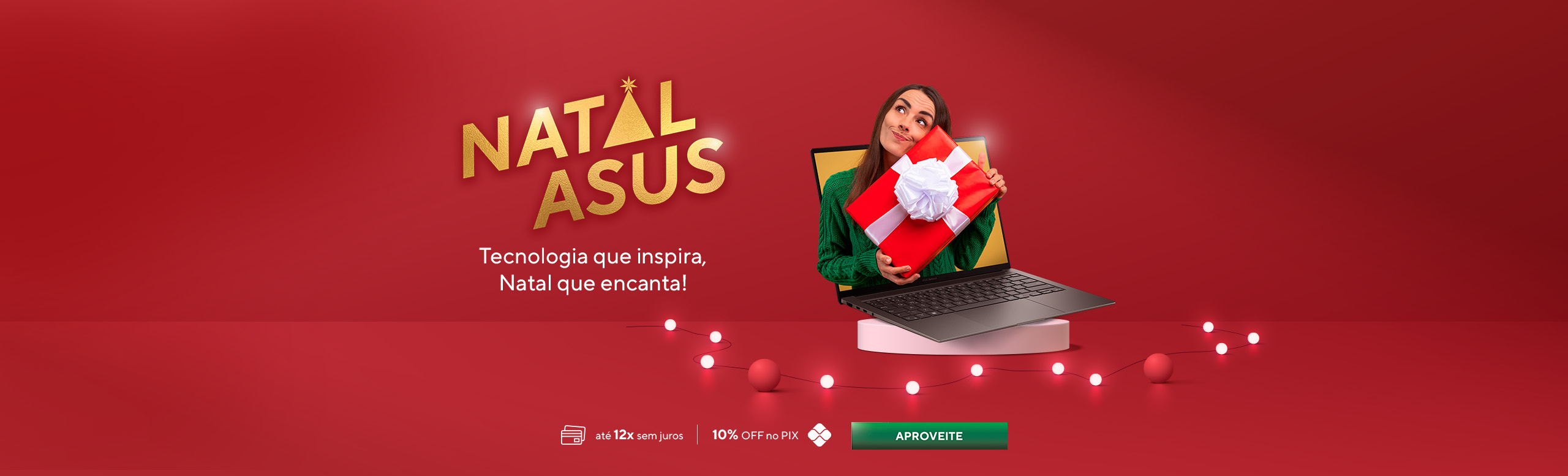 Presenteie neste Natal com Notebook ASUS