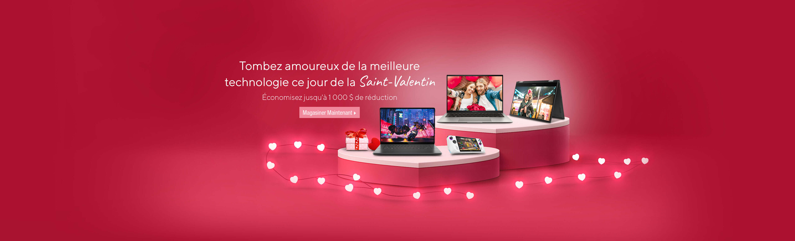 Image of laptops, monitor.  Fall in love with the best tech this Valentine's day.  Limited time only!  Shop Now