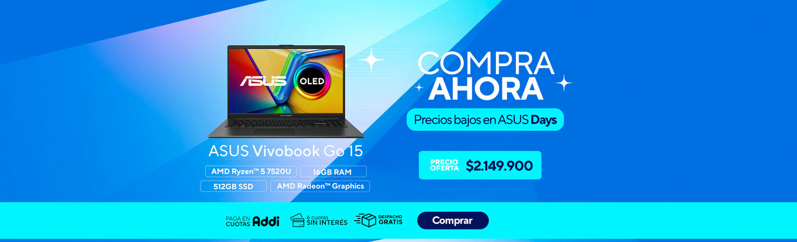 Portátil ASUS Vivobook Go 15 OLED E1504FA-L1402W