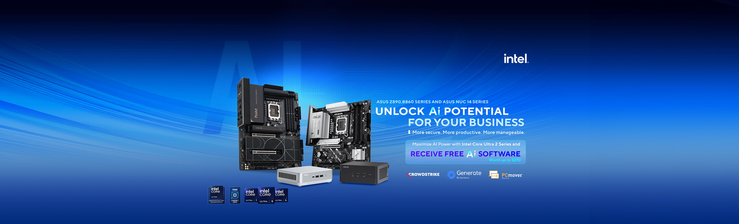 Intel AI Software Bundle Promotion Motherboards and NUC