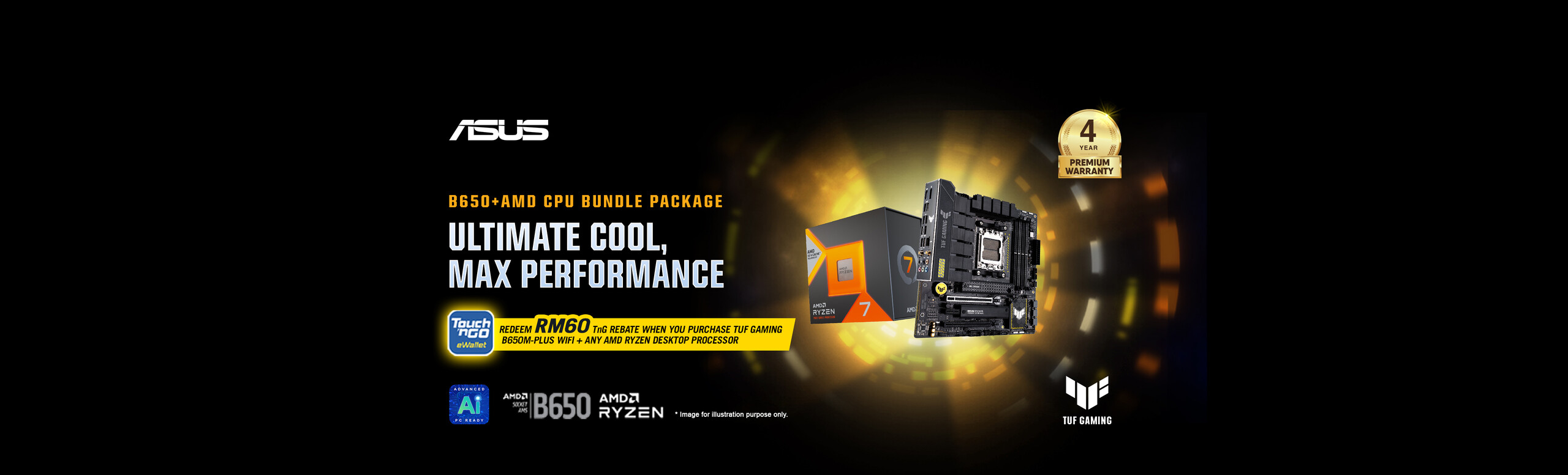 B650+AMD CPU BUNDLE PACKAGE