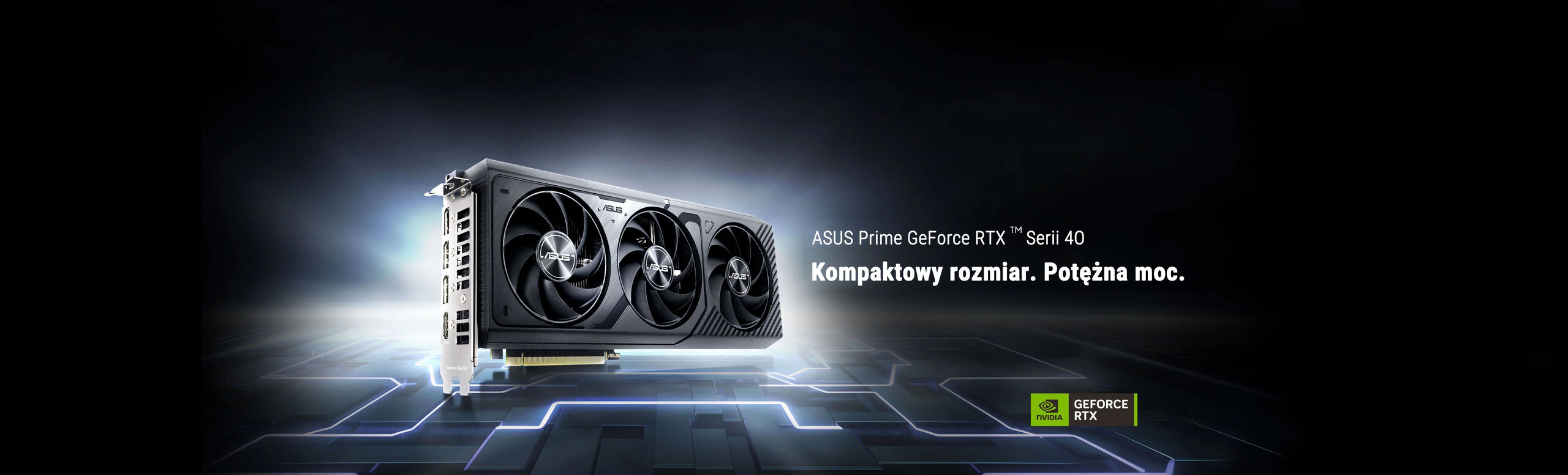 Prime RTX 4070 SUPER graphics card key visual