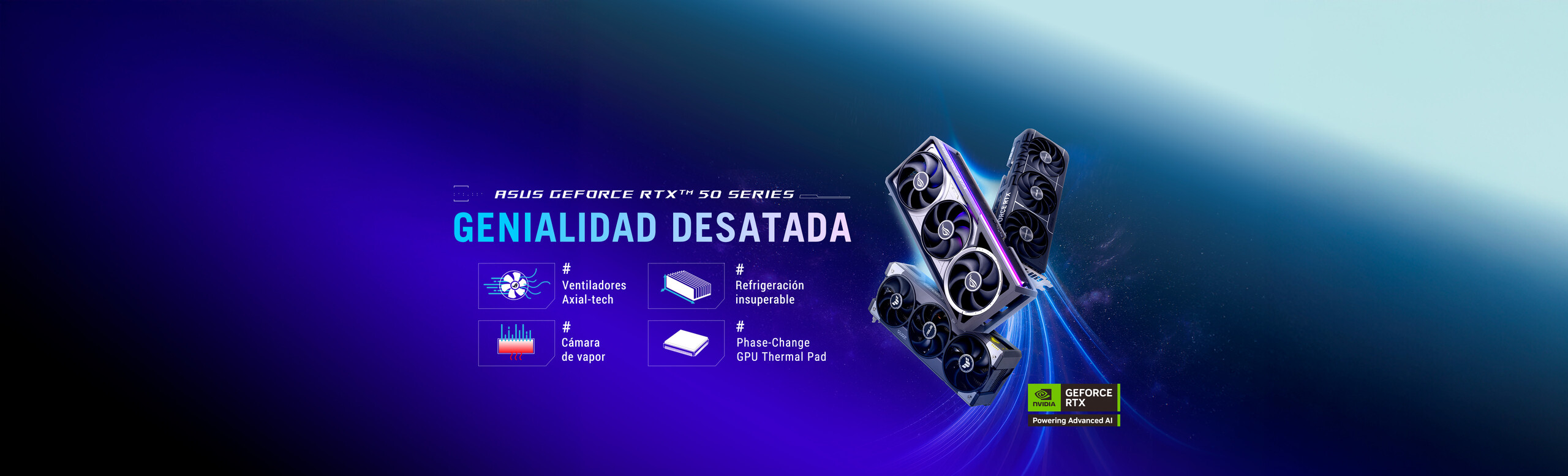 Tarjetas gráficas ASUS GeForce RTX Serie 50