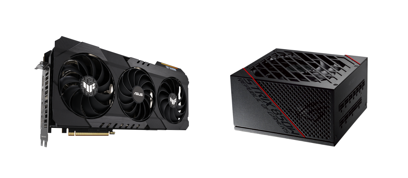 2nd place: TUF Gaming RTX 3080 Ti (Or TUF Gaming RX 6950 XT) + ROG Strix 850W 