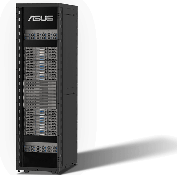 The ai server image of ASUS ESC AI POD, NVIDIA GB200 NVL72