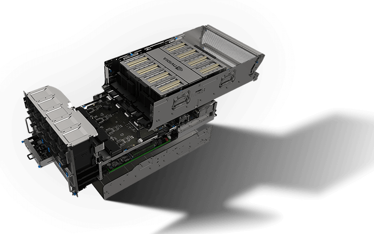 The ai server image of ESC N8-E11 with NVIDIA HGX H200