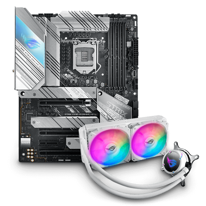 ROG Strix Z590-A Gaming WIFI & ROG Strix LC 240 RGB White Edition