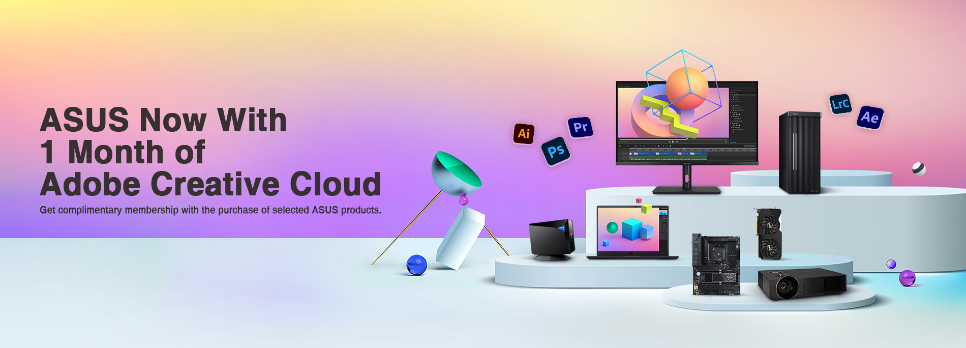 Adobe Creative Cloud One-month subscription is just $45