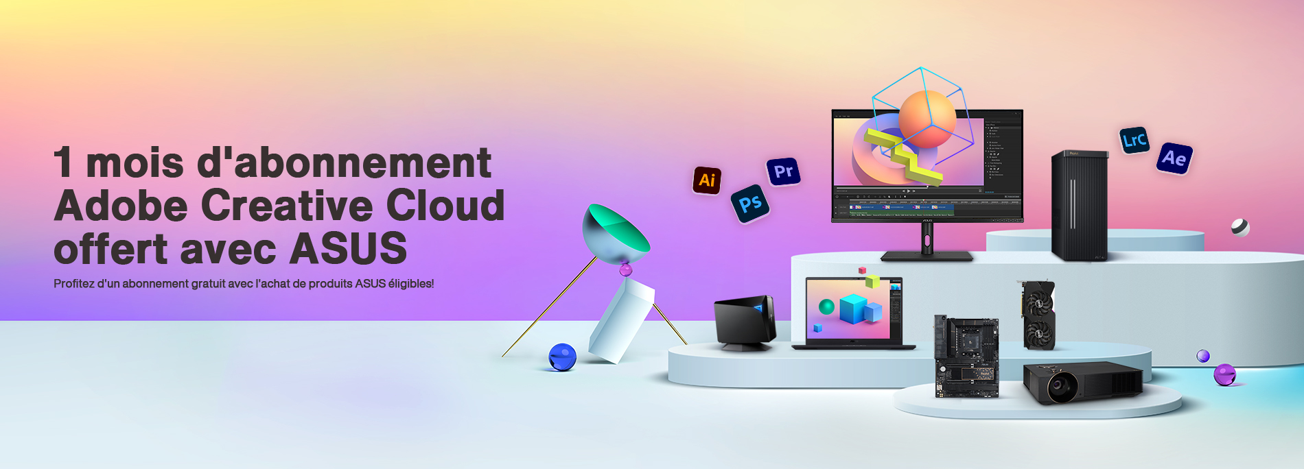 ASUS Now with 1 Month of Adobe Creative Cloud 