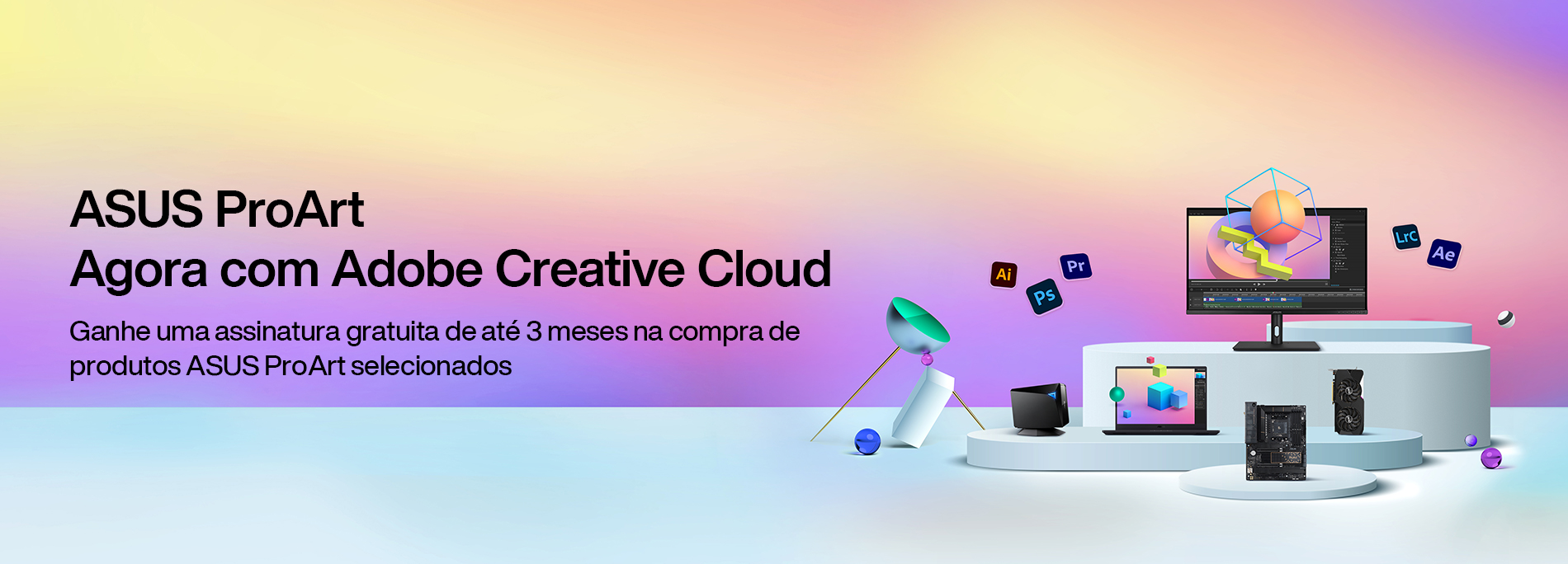 ASUS agora com 3 meses de Adobe Creative Cloud