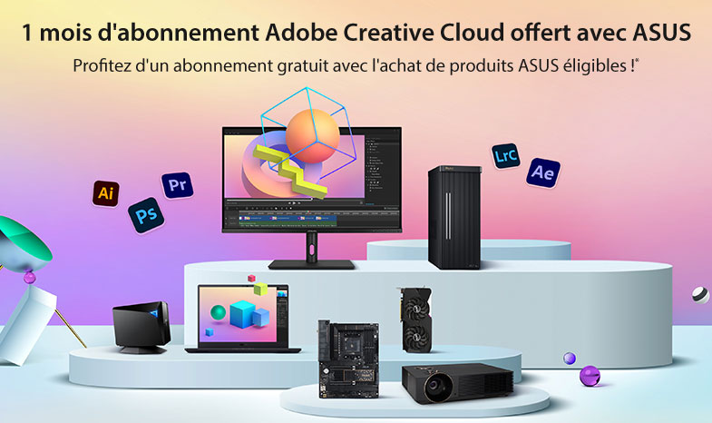 ASUS maintenant avec 1 mois d'abonnement à Adobe Creative Cloud