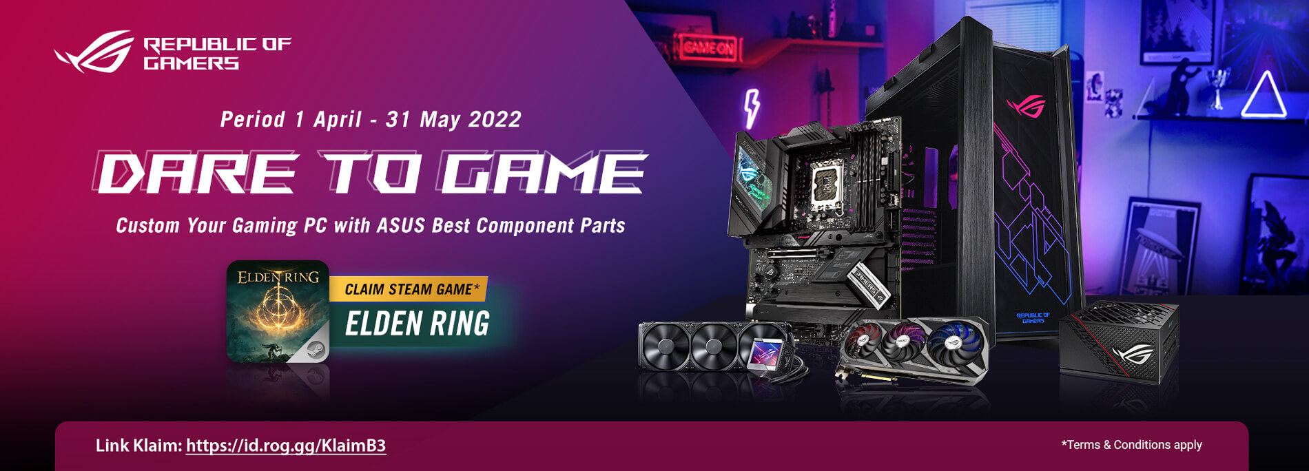 DARE TO GAME - Custom Your Gaming PC with ASUS Best Component Parts