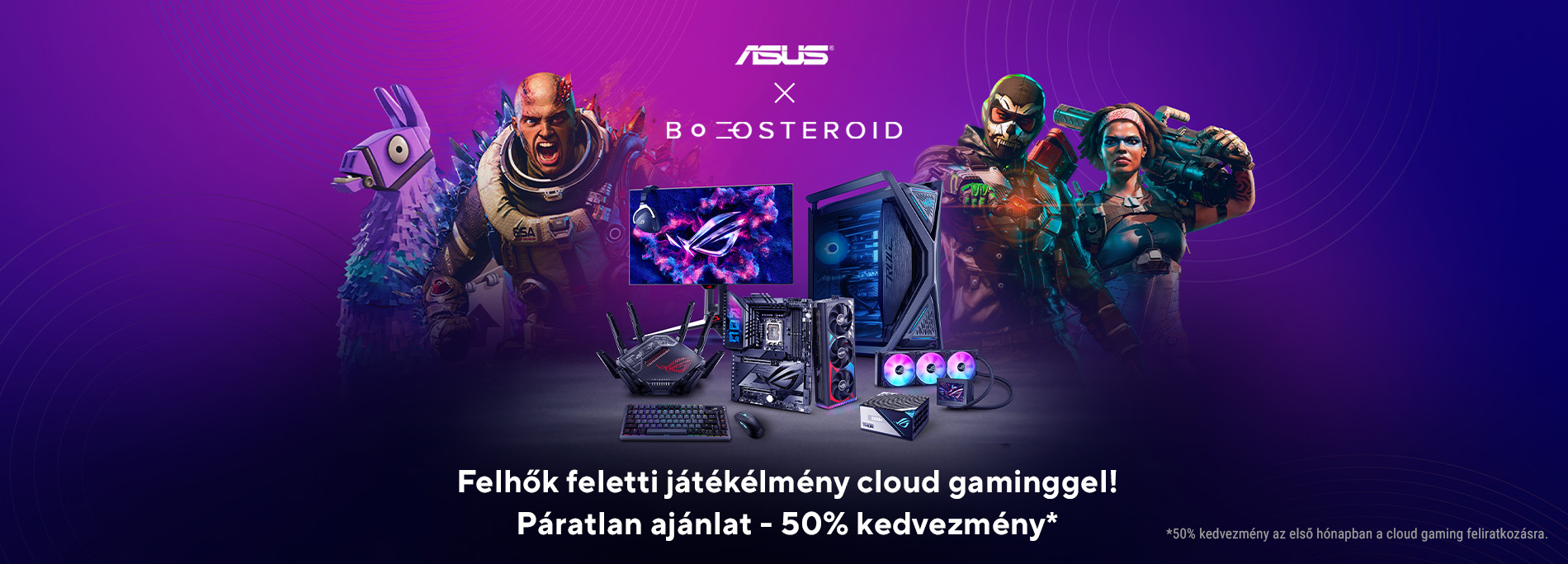 ASUS x Boosteroid Cloud Gaming kedvezmény beváltása