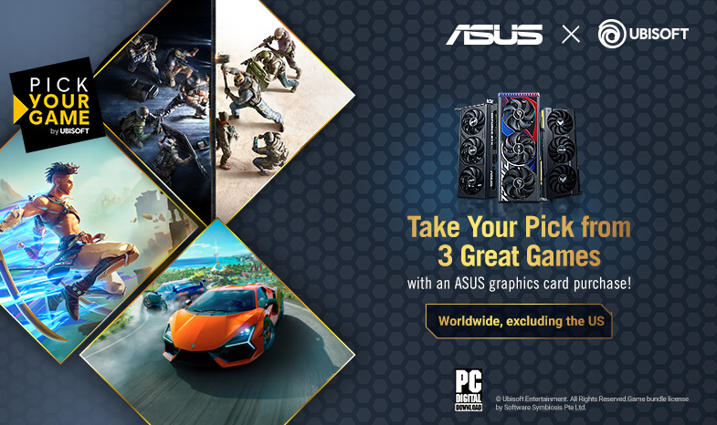 Take your pick of 3 great games with an ASUS graphics card purchase!