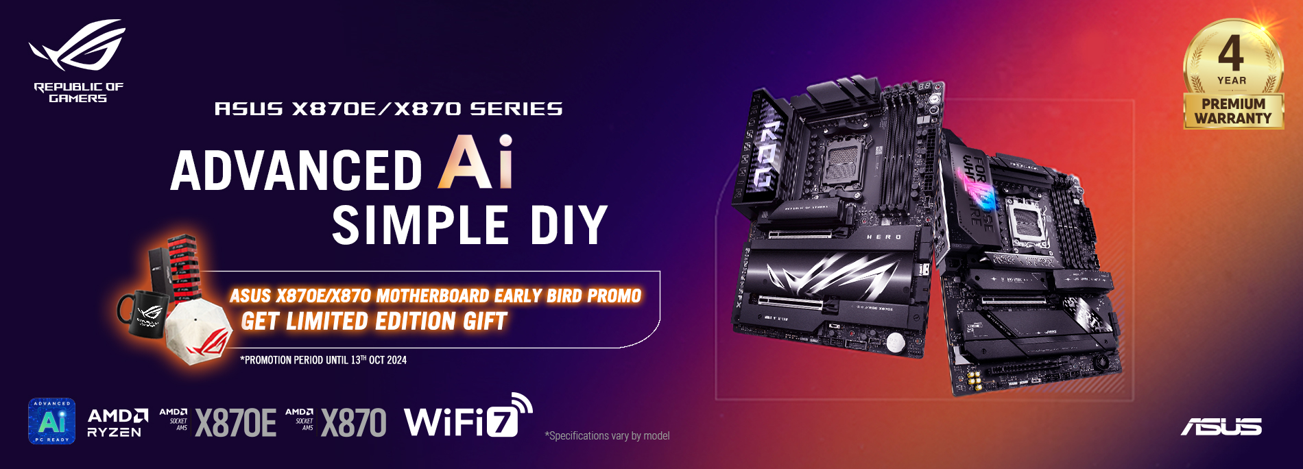 ASUS X870E/X870 EARLY BIRD PROMO