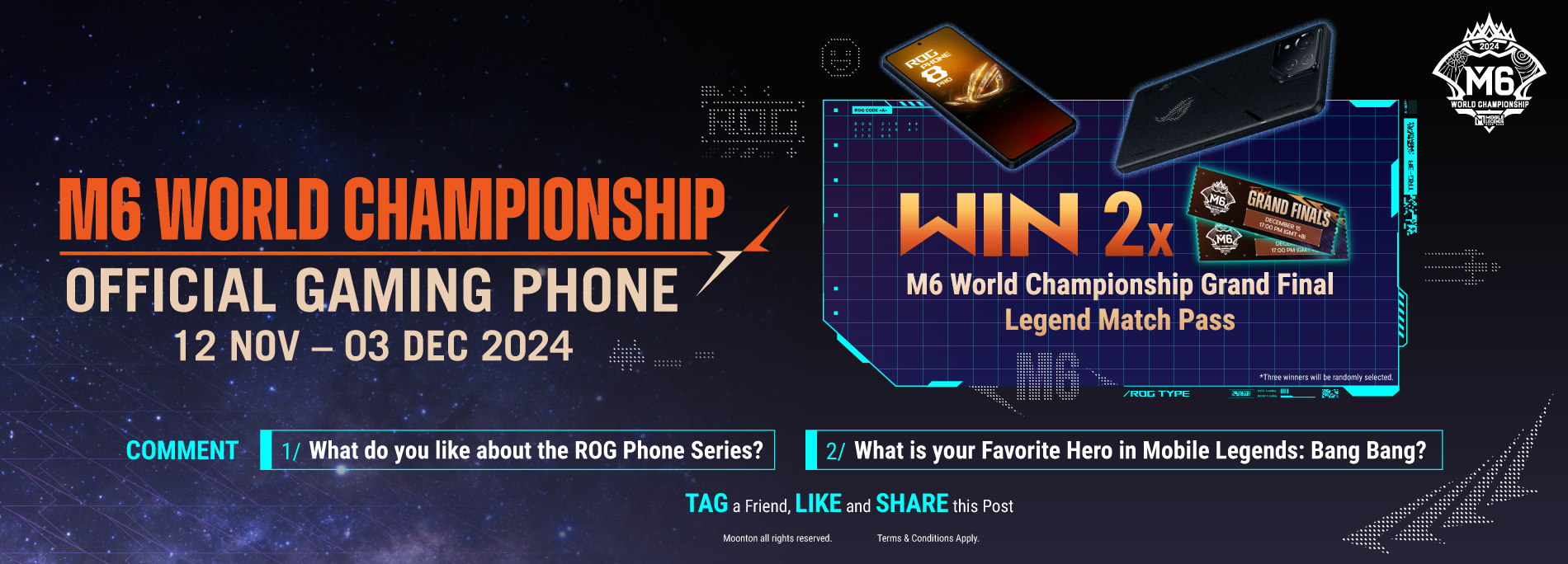 M6 World Championship Official Gaming Phone Celebration Giveaway