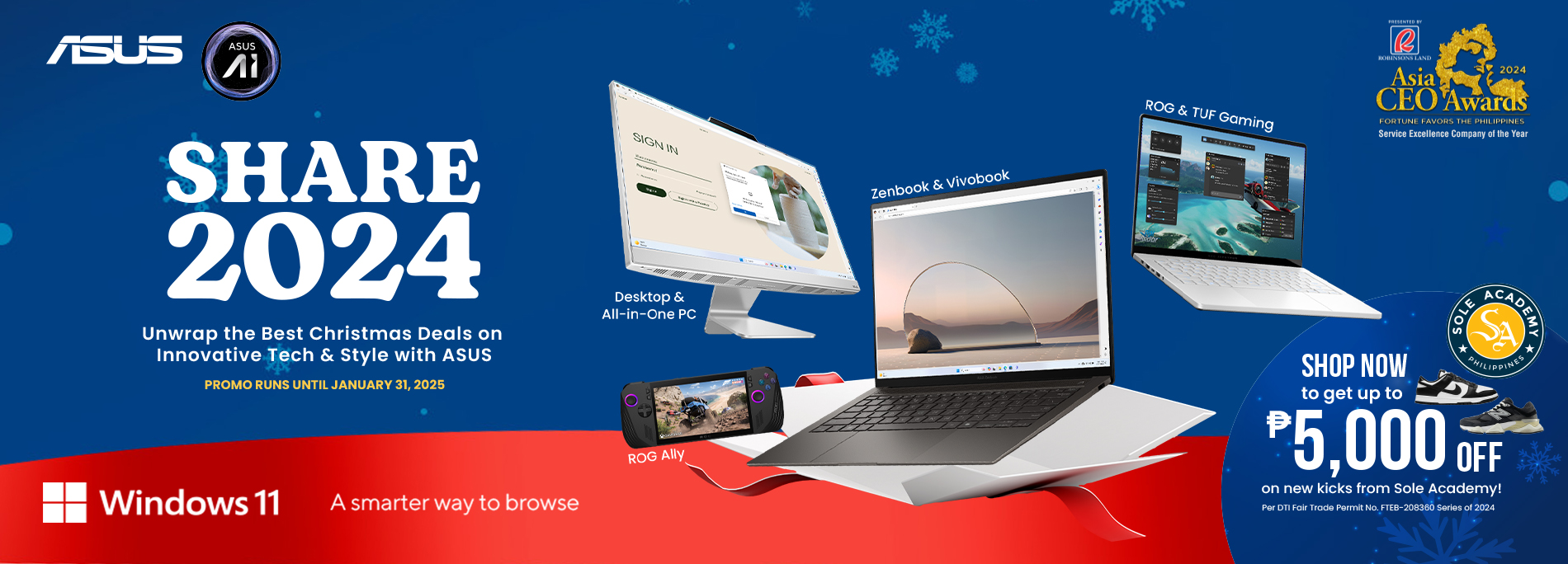 🎅 ASUS SHARE 2024 Christmas Sale | Laptop, Desktop & All-in-One PC Deals