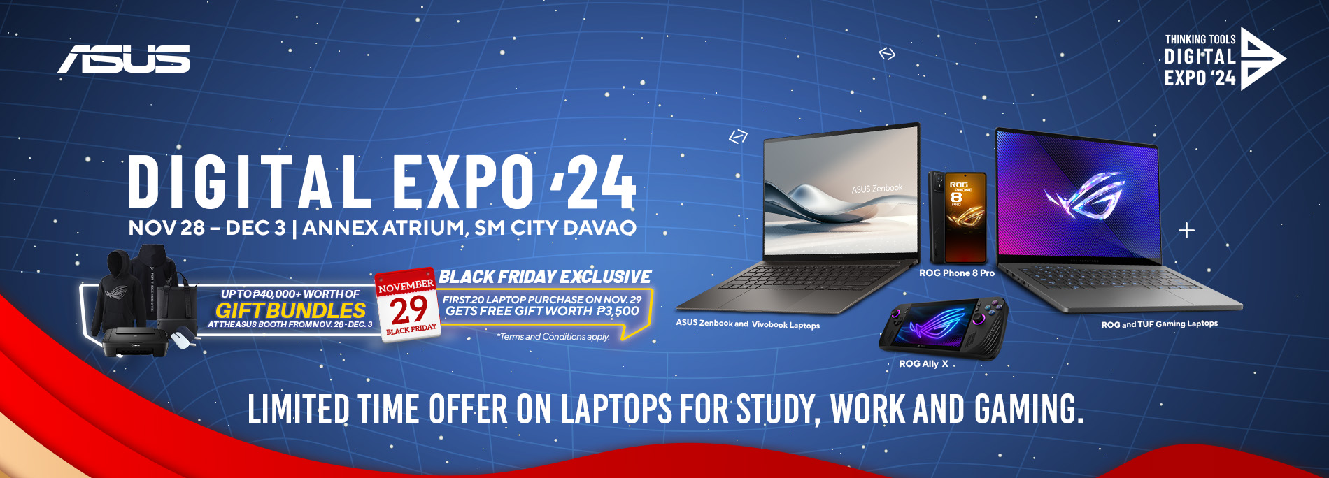 ASUS Philippines at Thinking Tools Digital Expo 2024 | Black Friday Laptop Sale in SM Davao