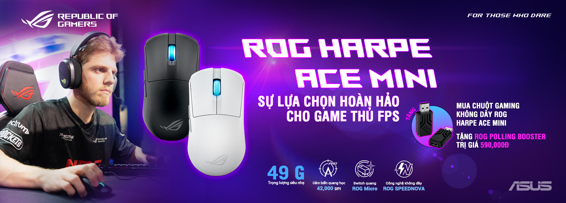 ROG HARPE ACE MINI – SỰ LỰA CHỌN HOÀN HẢO CHO GAME THỦ FPS