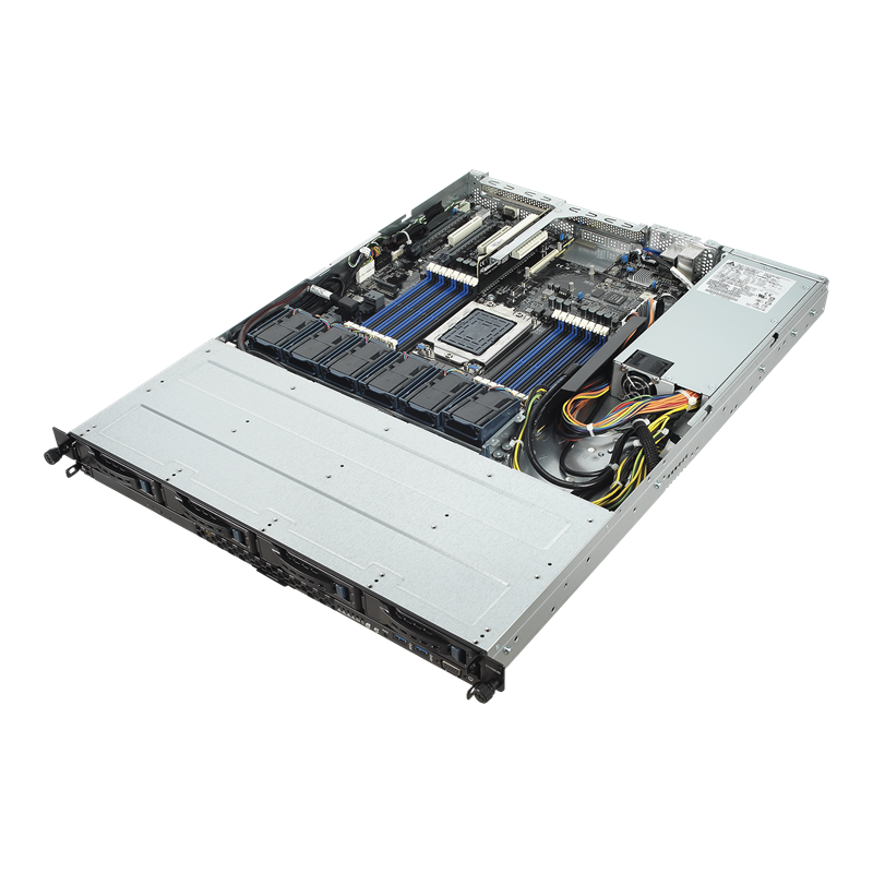 RS500A-E9-PS4 server, open left side view