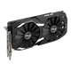AMD Radeon RX 580 graphics card, angled top down view, highlighting the fans, ARGB element, I/O ports
