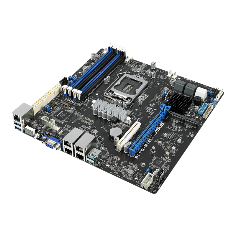 P11C-M/4L server motherboard, 45-degree front view