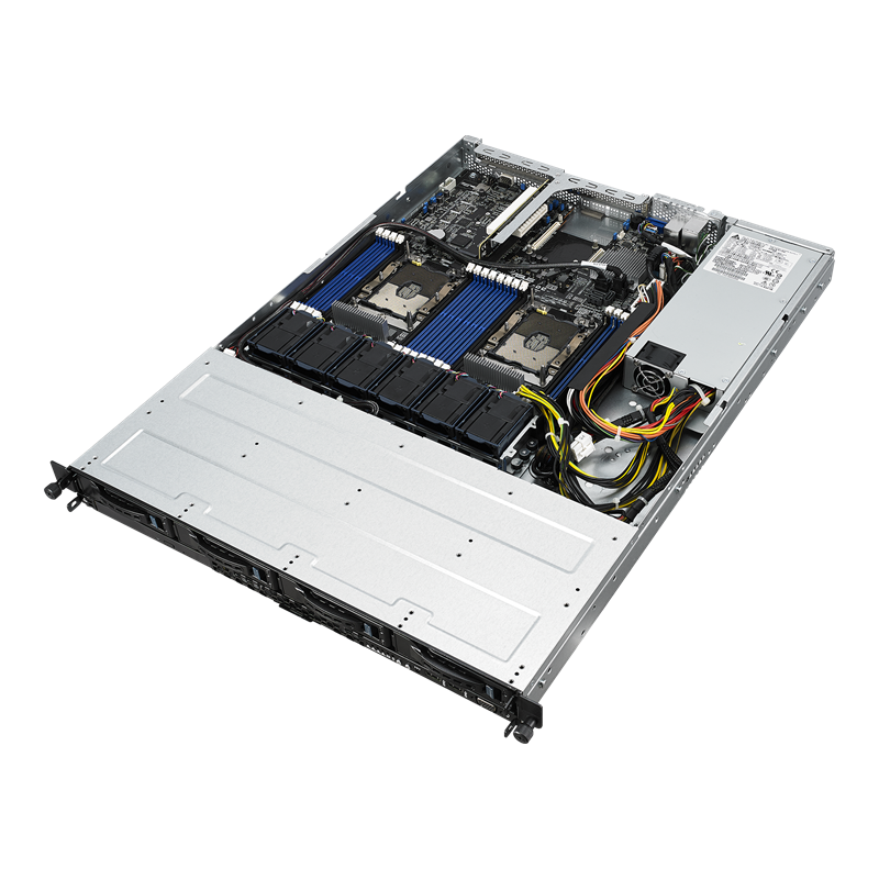 RS500-E9-PS4 server, open left side view