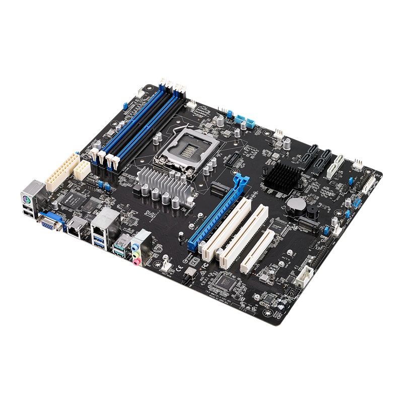 P11C-X/AUDIO server motherboard, 45-degree front view