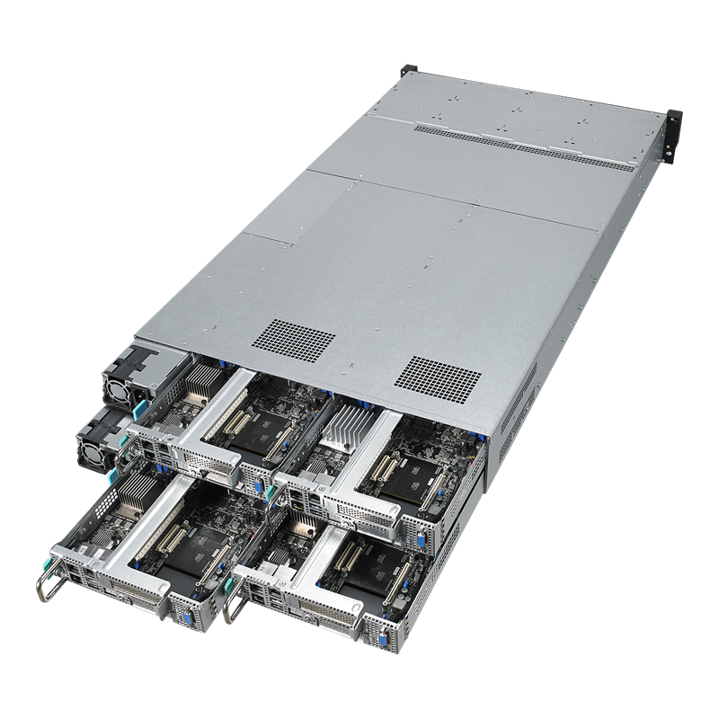 RS720Q-E9-RS24-S server, open left side view