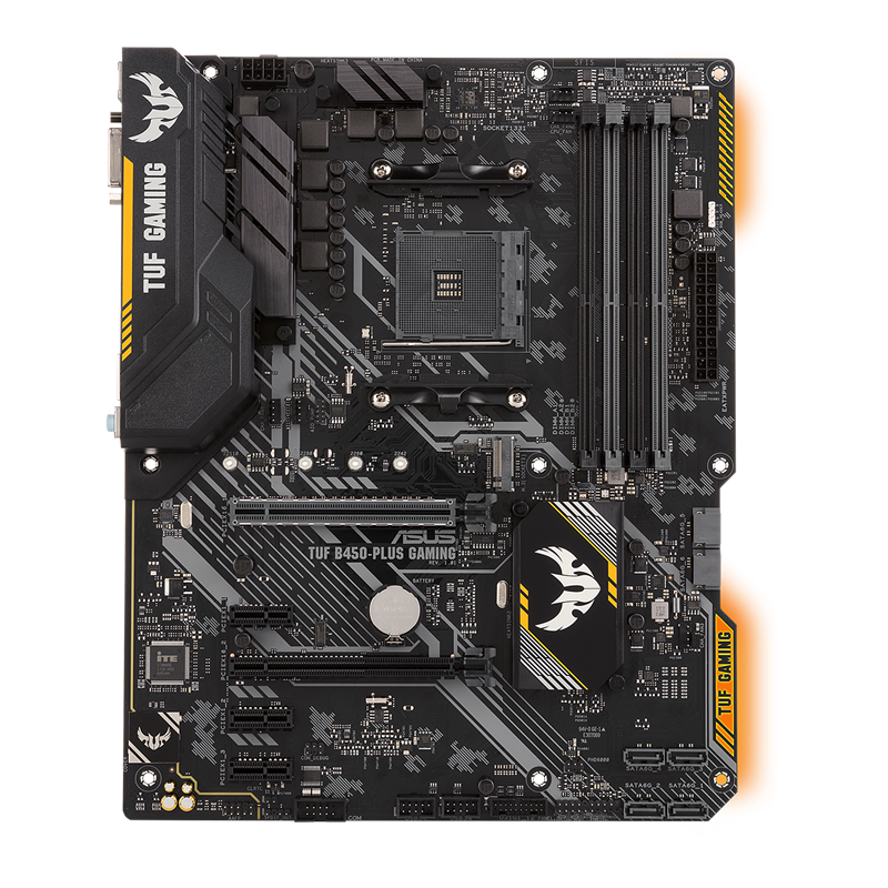 ASUS TUF B450-PLUS GAMING AM4 AMD B450 SATA 6Gb/s USB 3.1 HDMI ATX AMD  Motherboard