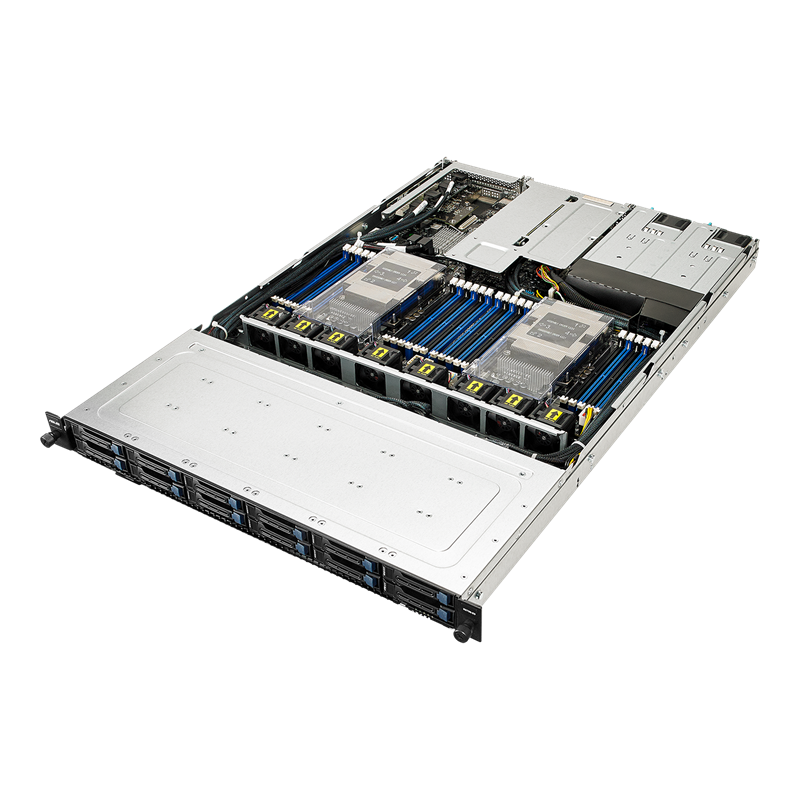 RS700-E9-RS12 server, open left side view