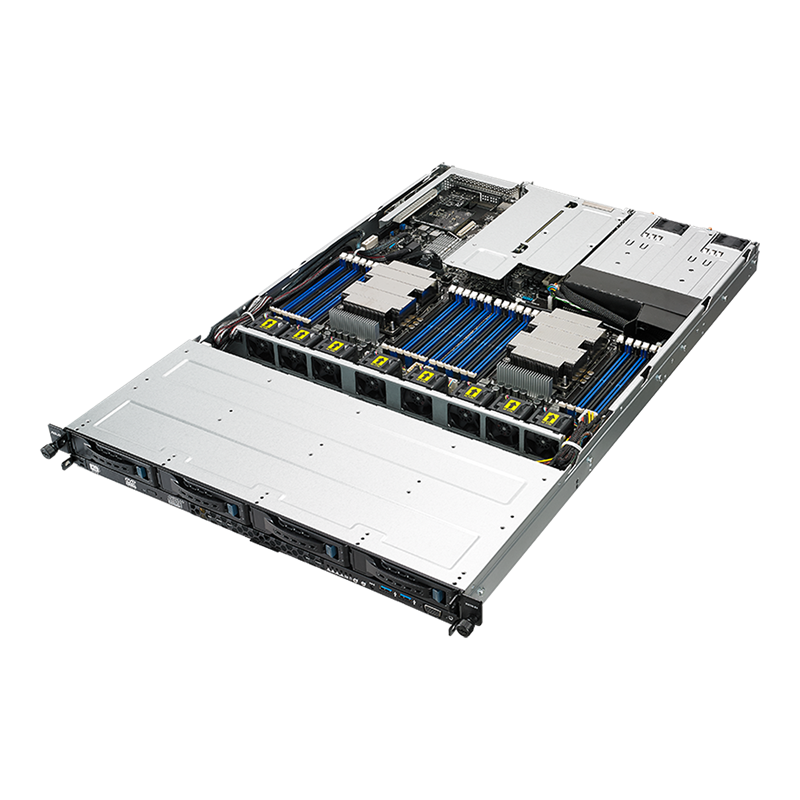 RS700-E9-RS4 server, open left side view