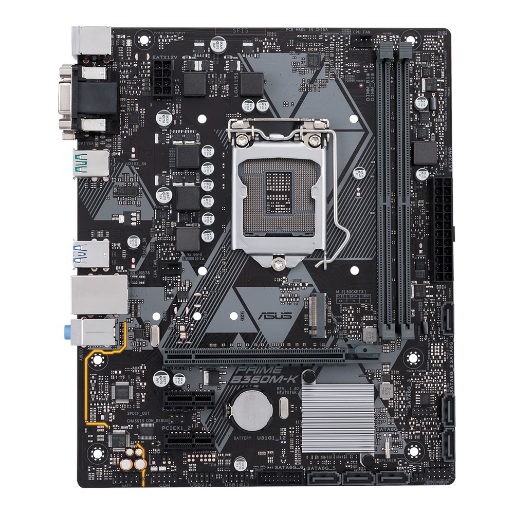 Подключение asus prime b360m k