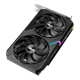 ASUS Dual GeForce GTX 1660 SUPER MINI 6GB GDDR6 graphics card, highlighting the fans