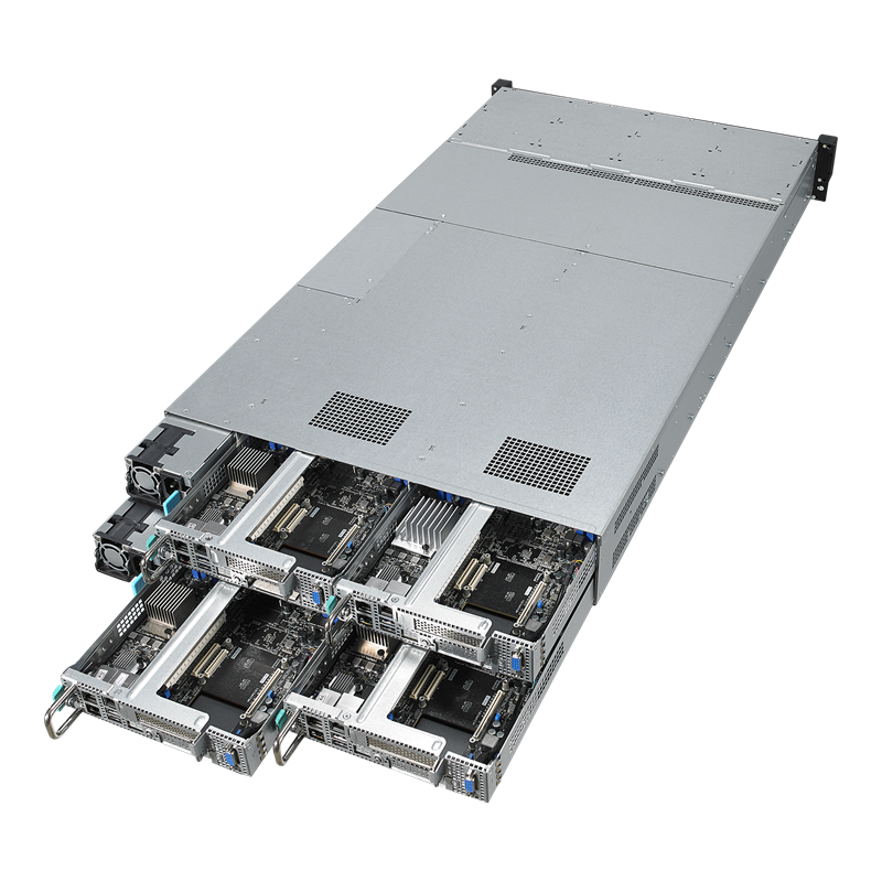 RS720Q-E9-RS8 server, open left side view
