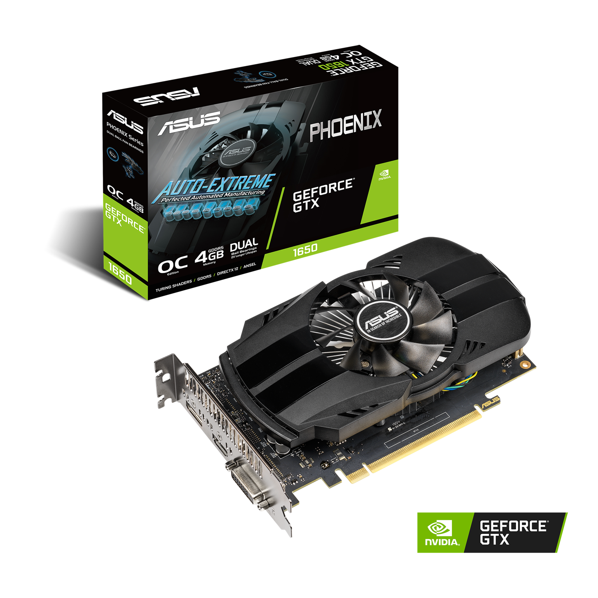 Asus GeForce GTX 1650 Phoenix 4GB OC GD… - PCパーツ