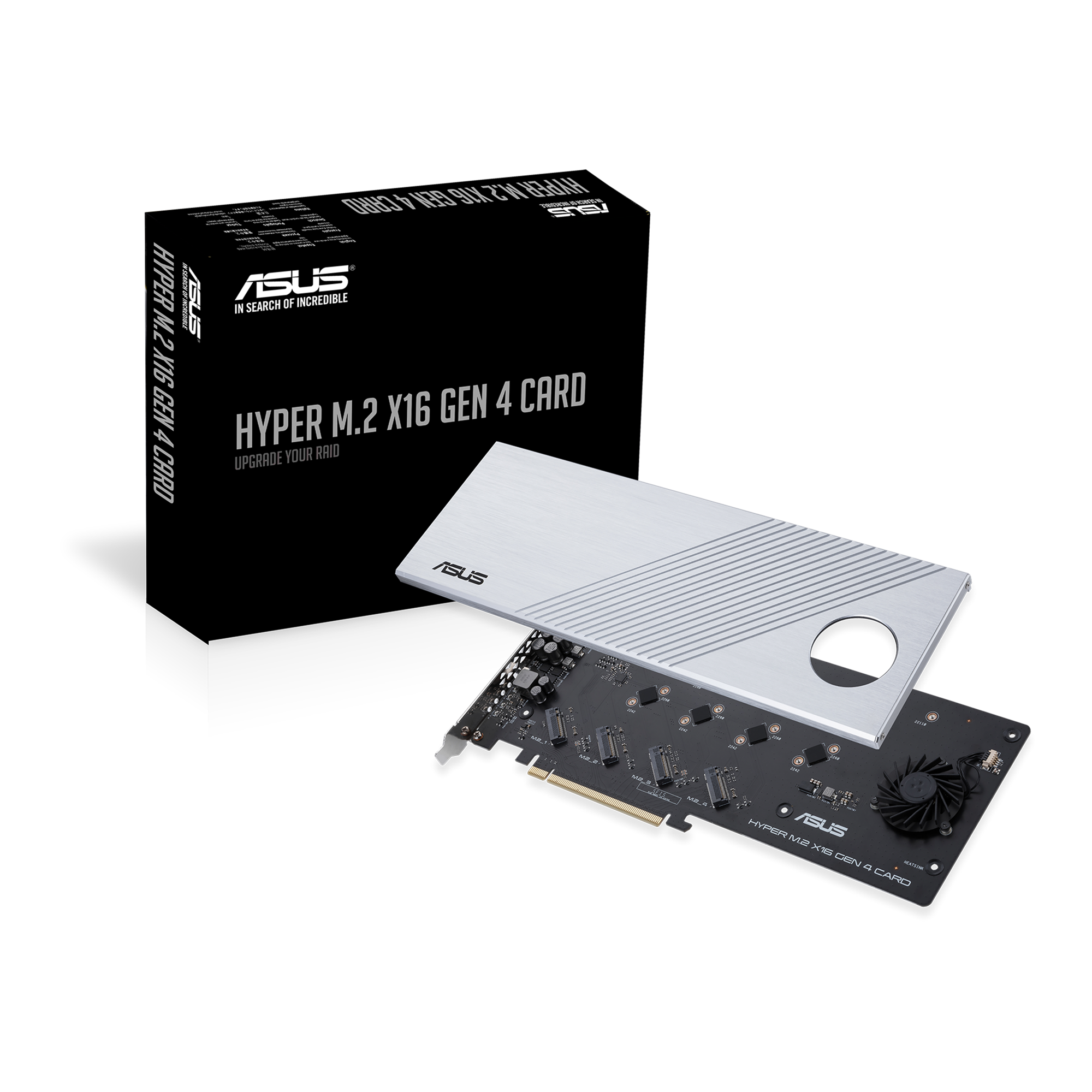 Carte contrôleur PCIe 3.0 8x pour 4 SSD M.2 NVMe M Key (M2 NGFF