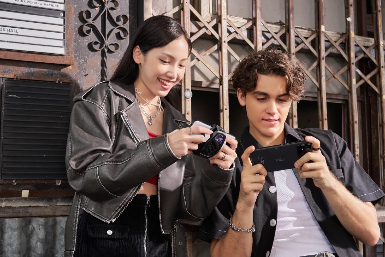 Two people playing on ROG Phones