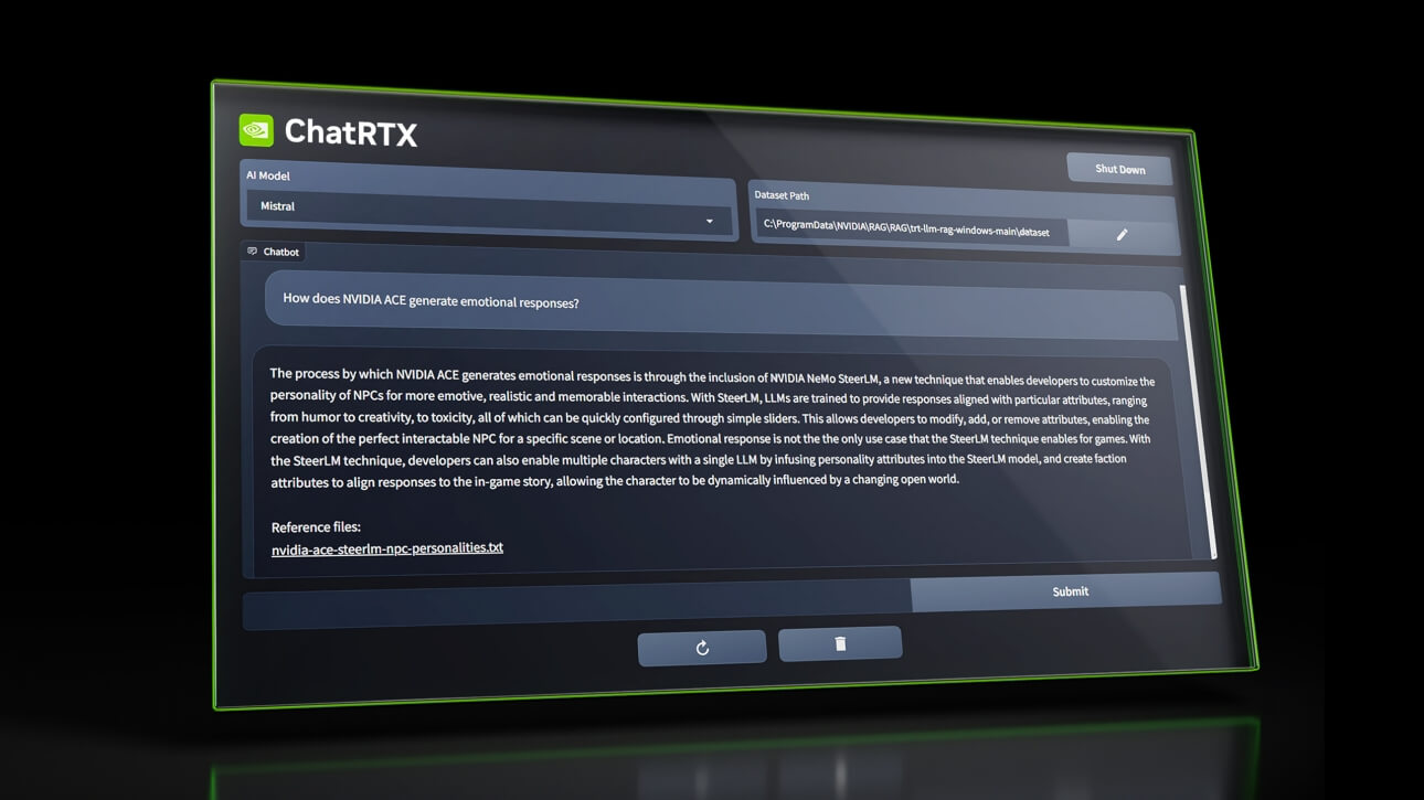 NVIDIA ChatRTX gebruikersinterface