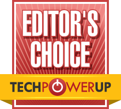 TECHPOWERUP EDITOR'S CHOICE badge