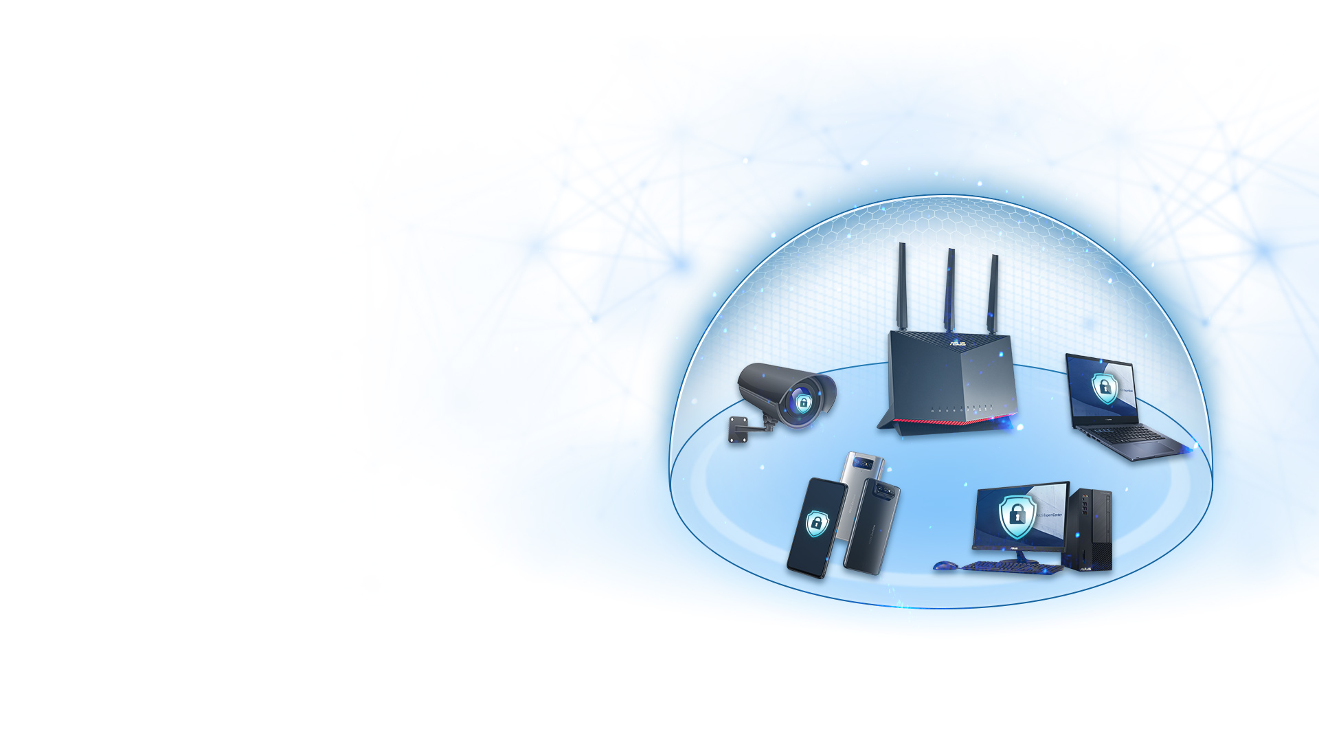 Most ASUS routers include AiProtection technology powered by Trend Micro™, which ensures that every device on your business network is protected