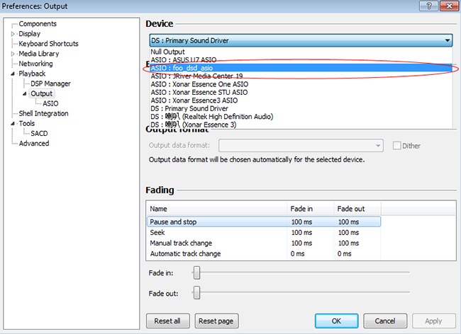 DSD-output