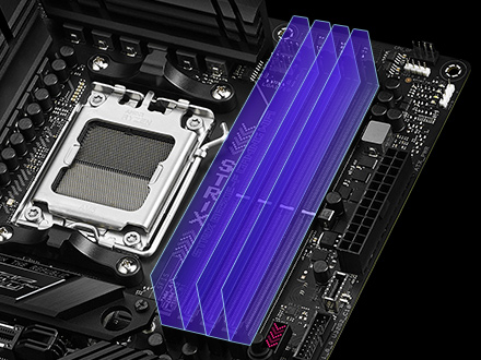 De ROG Strix ondersteunt AMD EXPO voor krachtige geheugenkits.