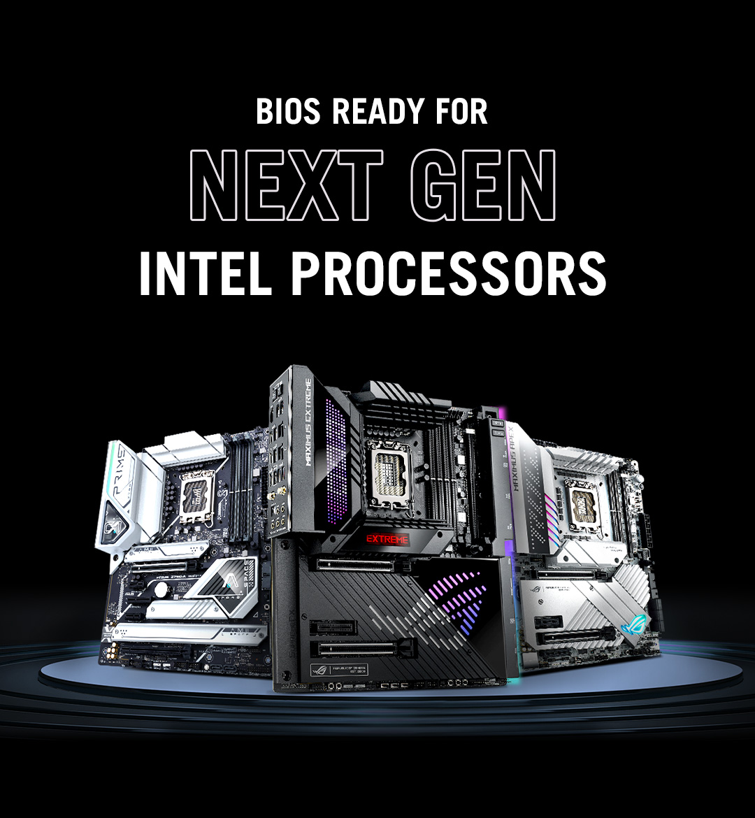 Afbeelding drie Z790-moederborden met BIOS Ready voor next-gen Intel processors