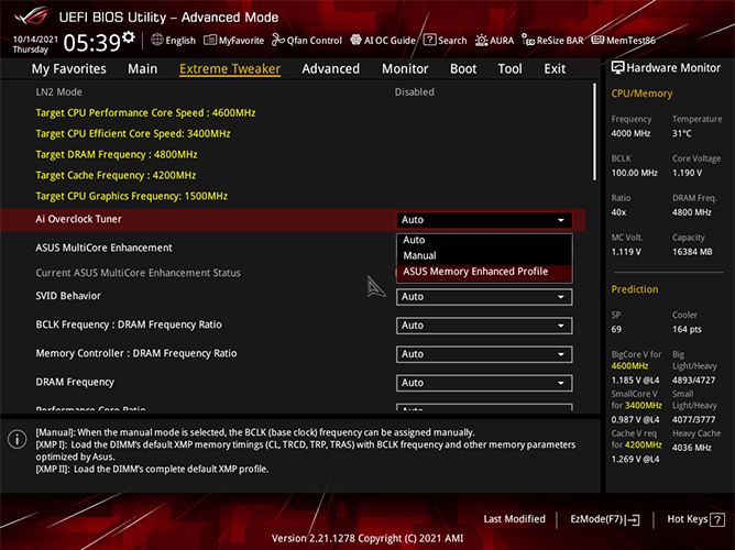 asus z390 a intel extreme tuning utility