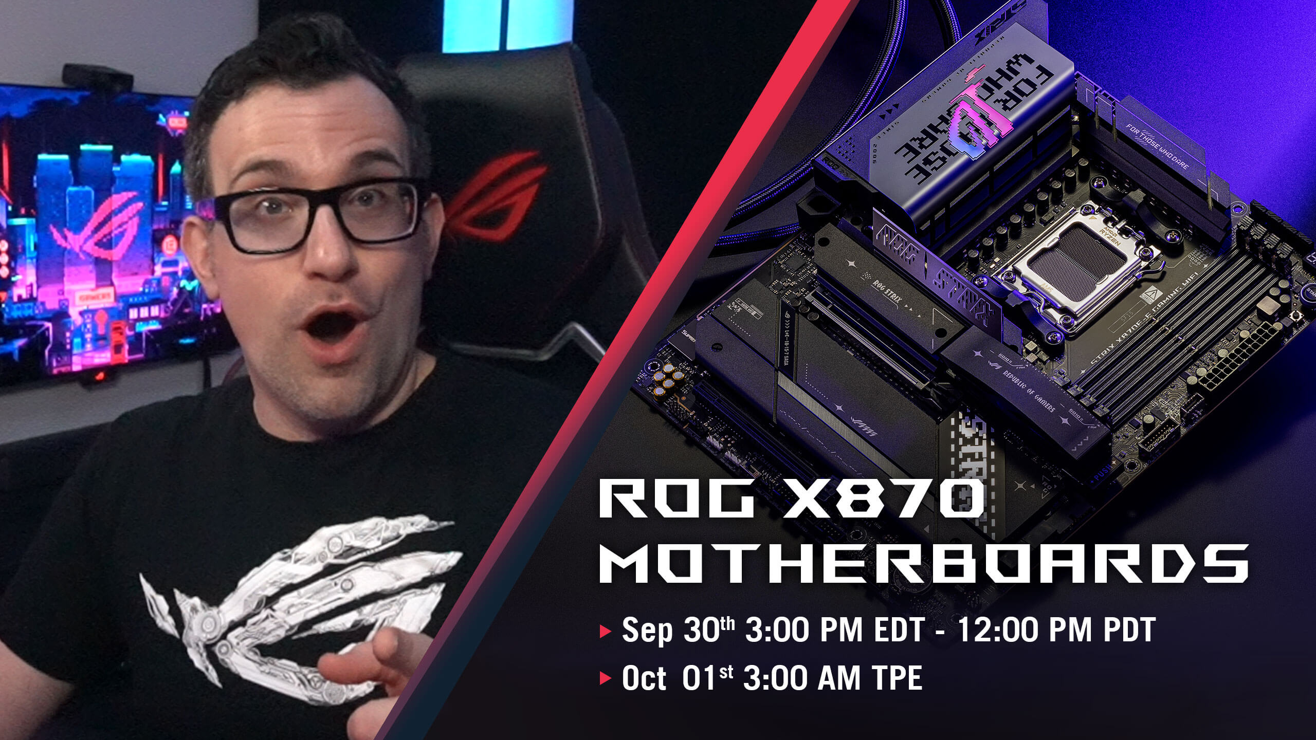 ROG Pulse: X870 Motherboard Launch banner