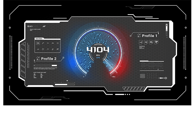 Ilustrace technologie AI Overclocking