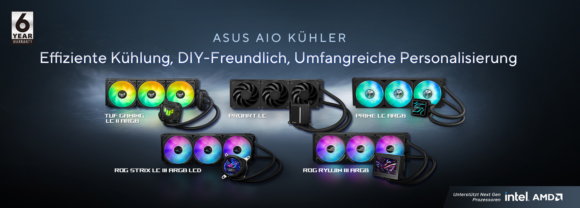 ASUS AIO Kühler Lineup-Banner