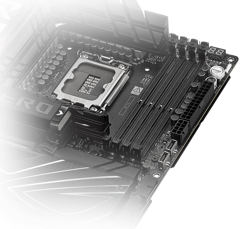 Das ROG Maximus Z890 Hero unterstützt die NitroPath DRAM Technologie