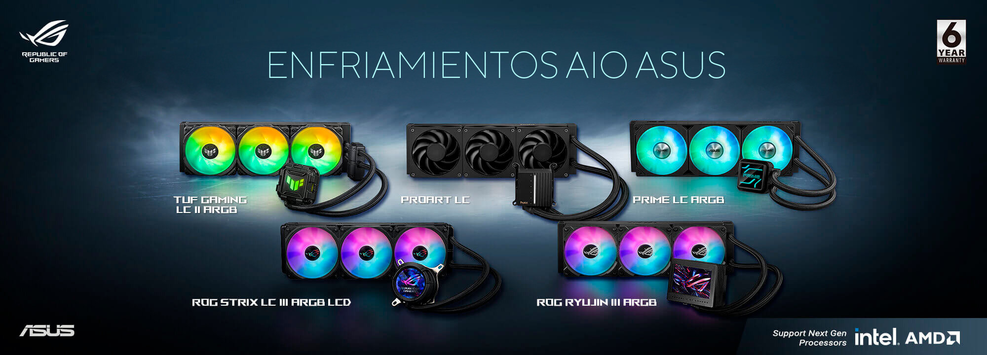 ASUS AIO cooler lineup banner